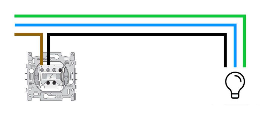 enkelpolige schakelaar aansluiten